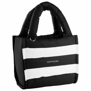 Sephora Bold Monochrome Puffy Cosmetic Tote Bag